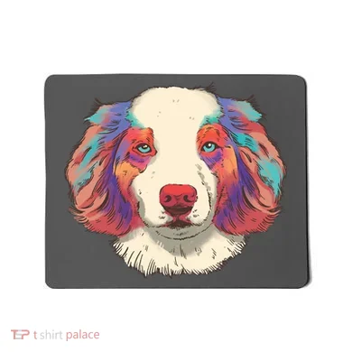Colorful Australian Shepherd Mousepad