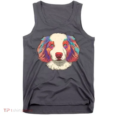 Colorful Australian Shepherd Tank Top