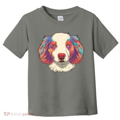 Colorful Australian Shepherd Toddler T-Shirt