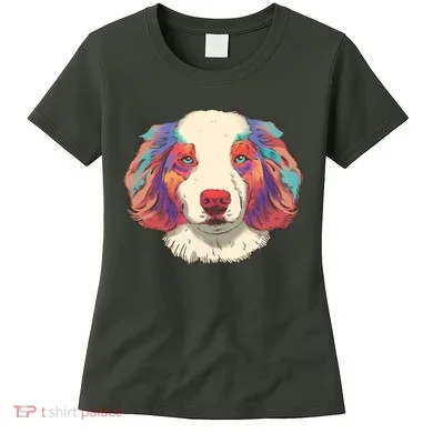 Colorful Australian Shepherd Women's T-Shirt