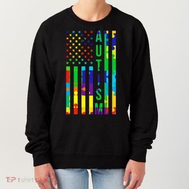 Colorful Autism Puzzle Flag Women's Sweatshirt
