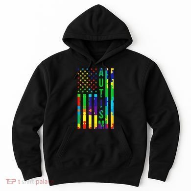 Colorful Autism Puzzle Flag Hoodie