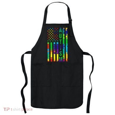 Colorful Autism Puzzle Flag Apron