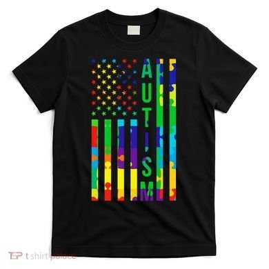 Colorful Autism Puzzle Flag T-Shirt