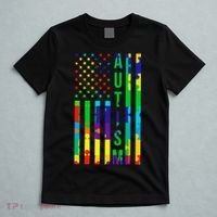 Colorful Autism Puzzle Flag T-Shirt thumb 5