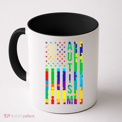 Colorful Autism Puzzle Flag Coffee Mug