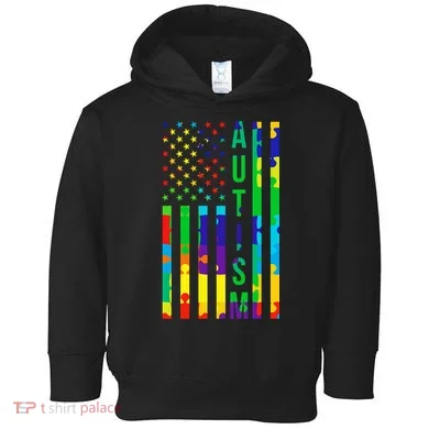 Colorful Autism Puzzle Flag Toddler Hoodie