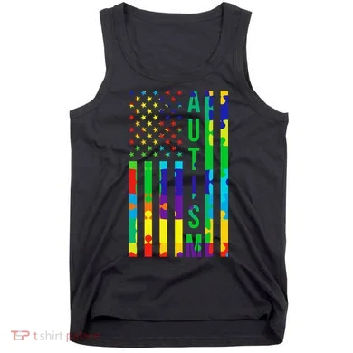 Colorful Autism Puzzle Flag Tank Top