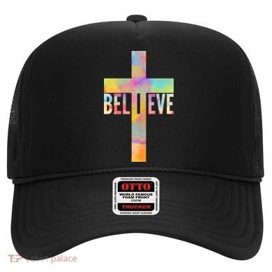 Colorful Believe Christian Cross Hat