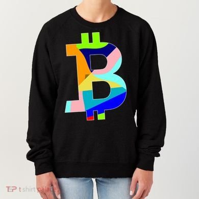 Colorful Bitcoin BTC Logo Crypto Currency Women's Sweatshirt