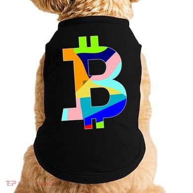 Colorful Bitcoin BTC Logo Crypto Currency Doggie Tank