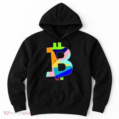 Colorful Bitcoin BTC Logo Crypto Currency Hoodie