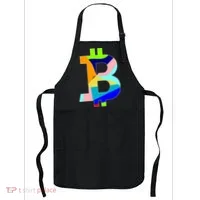 Colorful Bitcoin BTC Logo Crypto Currency Apron thumb 0