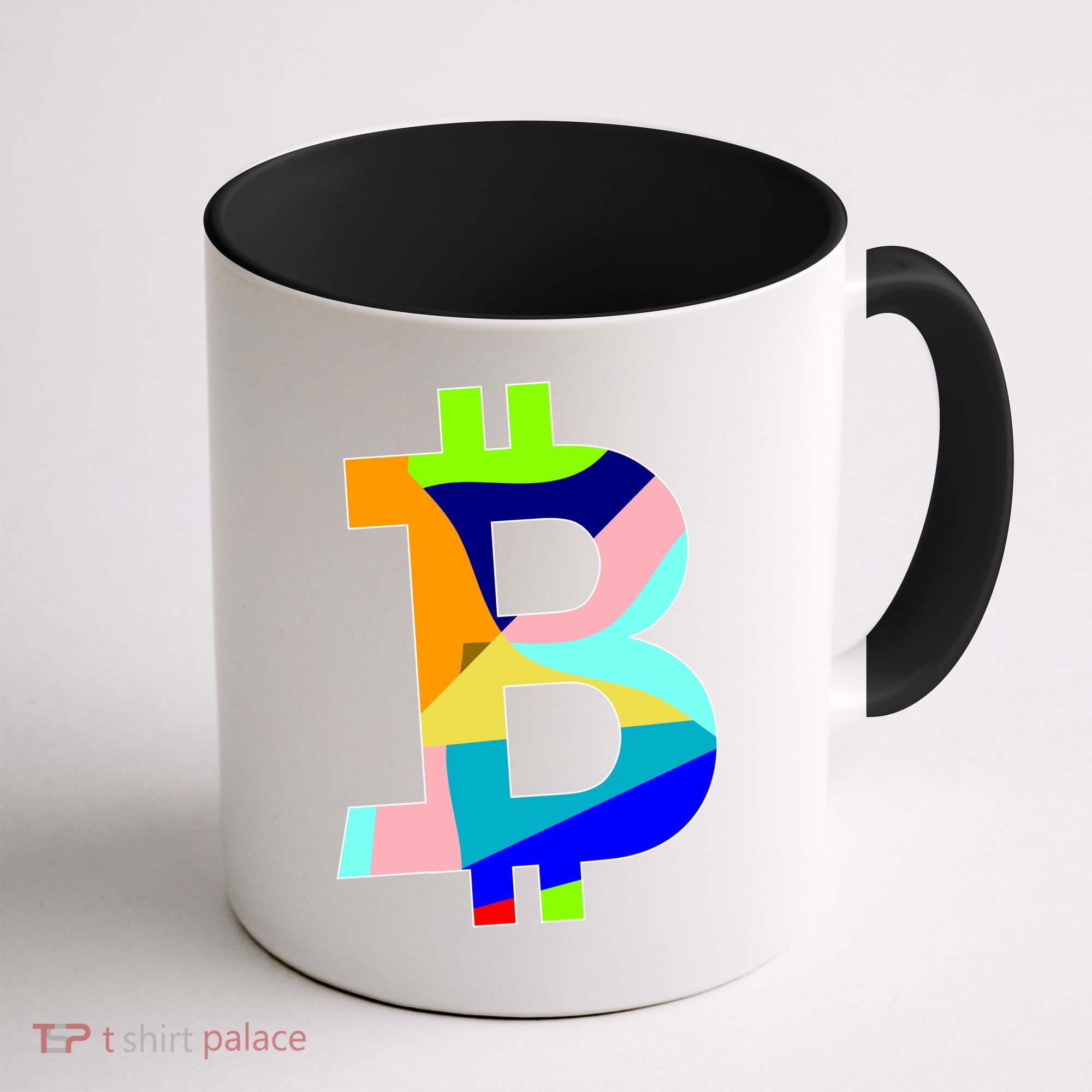 Colorful Bitcoin BTC Logo Crypto Currency Coffee Mug