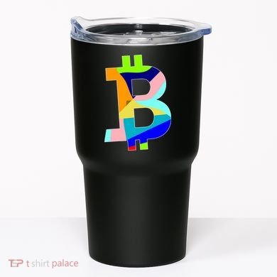 Colorful Bitcoin BTC Logo Crypto Currency Tumbler
