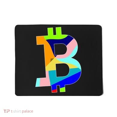 Colorful Bitcoin BTC Logo Crypto Currency Mousepad
