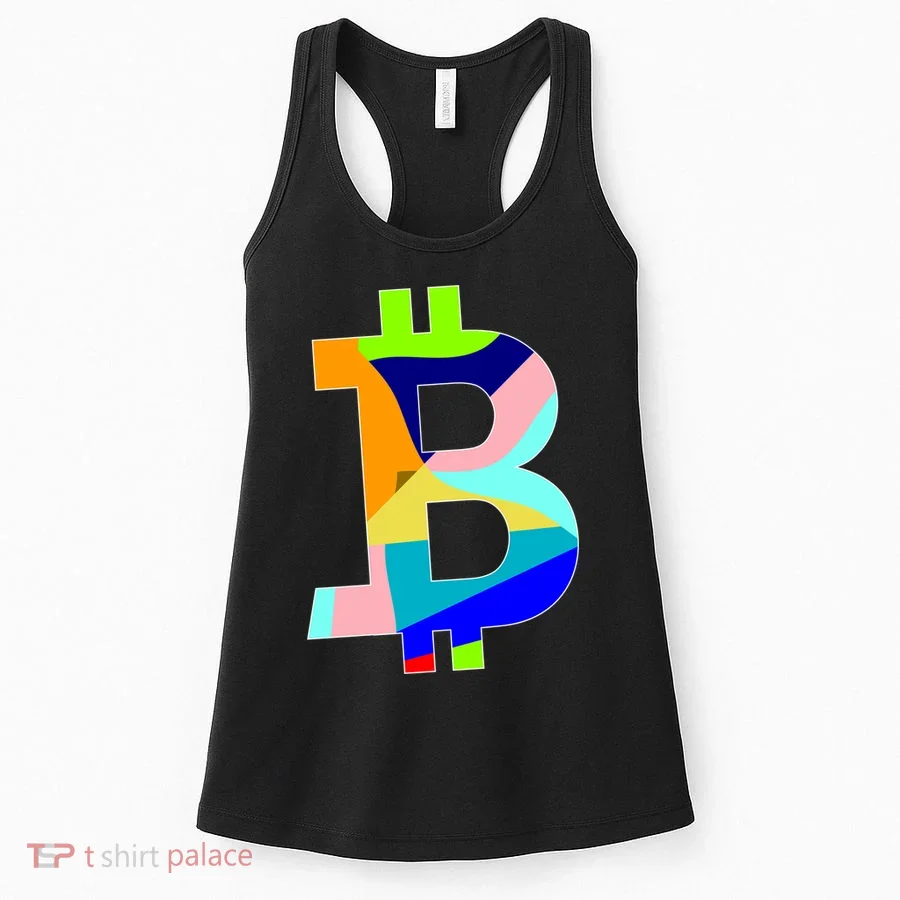 Colorful Bitcoin BTC Logo Crypto Currency Women's Tank Top
