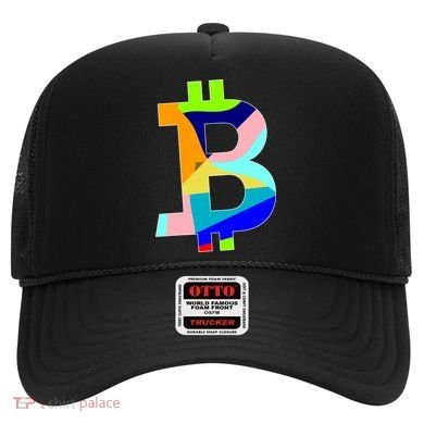 Colorful Bitcoin BTC Logo Crypto Currency Hat