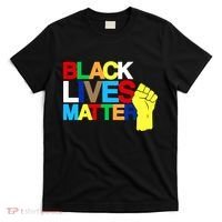 Colorful Black Lives Matter Fist African Style T-Shirt thumb 0