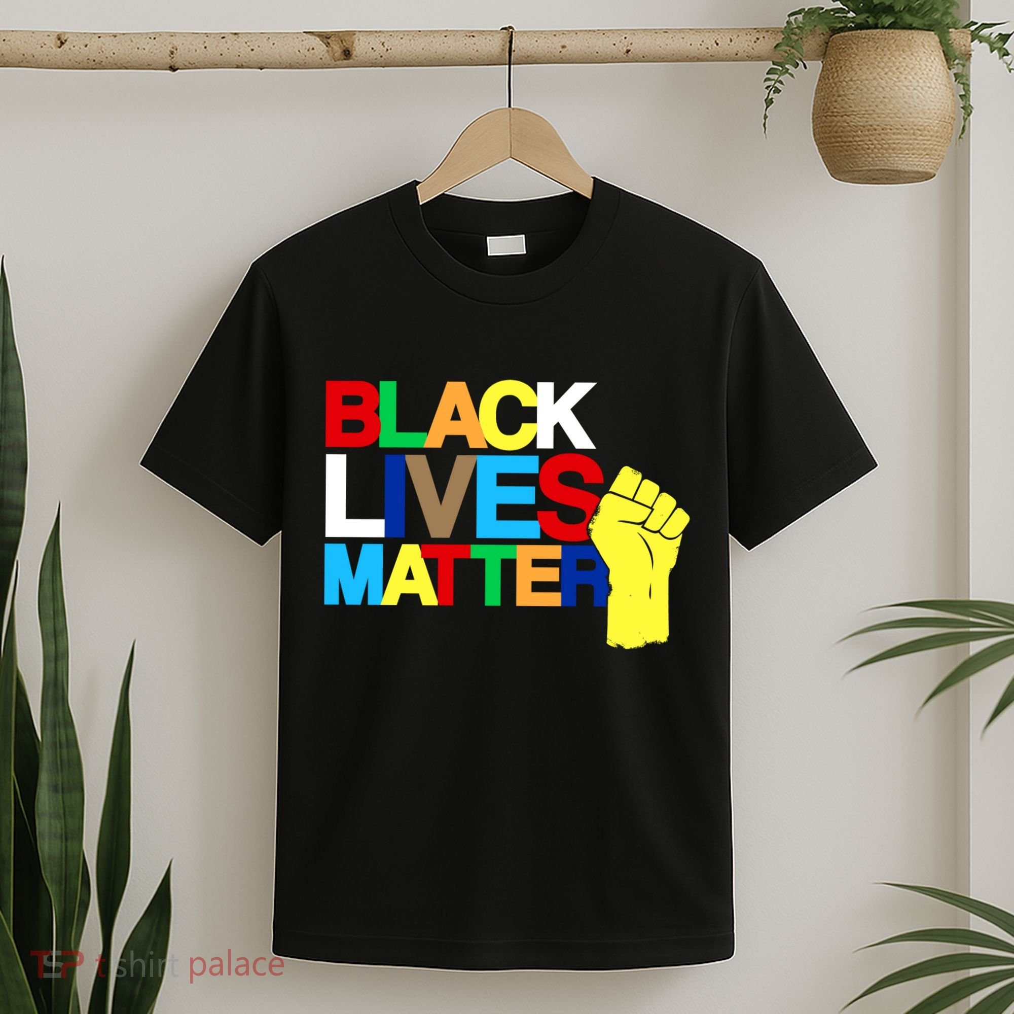 Colorful Black Lives Matter Fist African Style T-Shirt