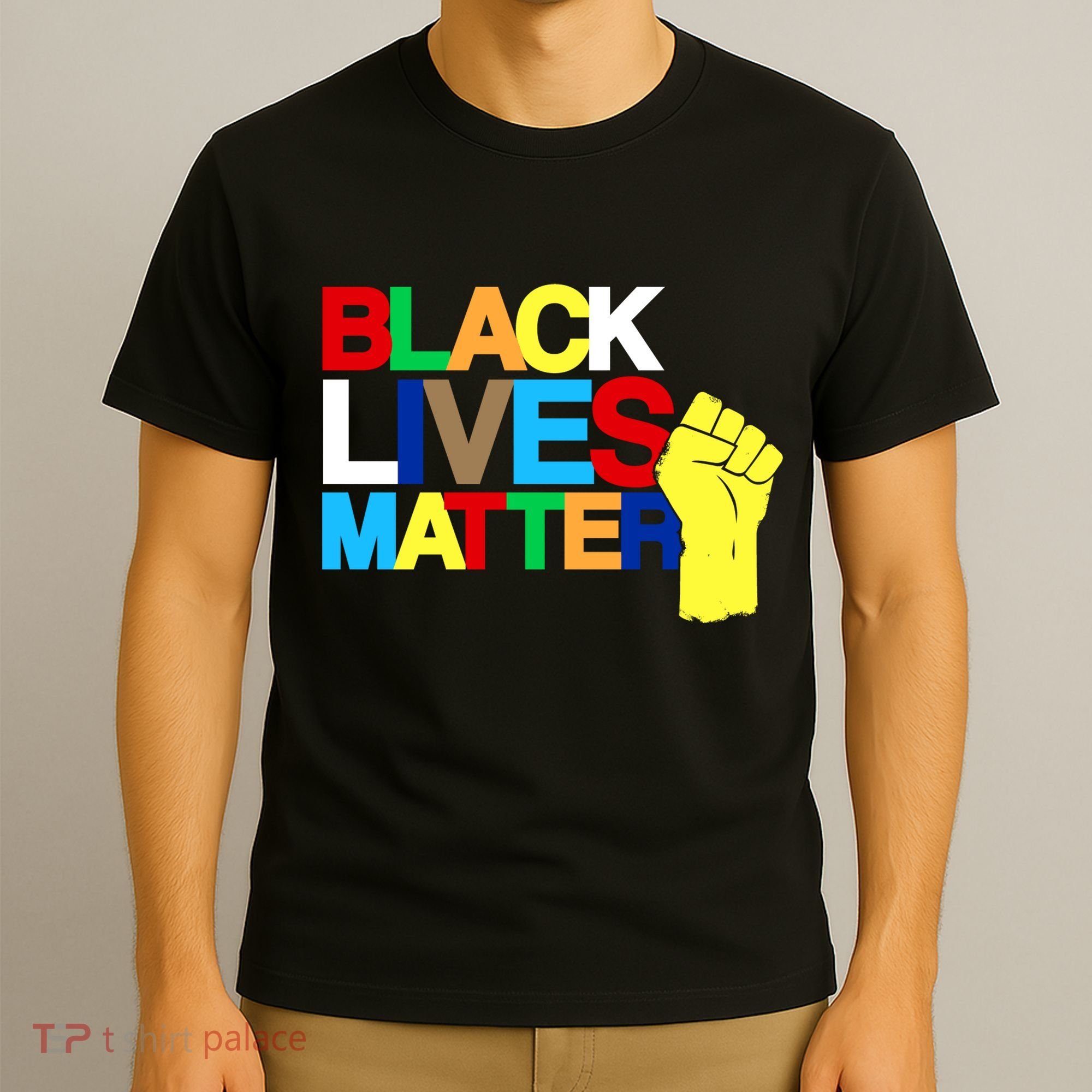 Colorful Black Lives Matter Fist African Style T-Shirt