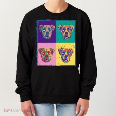 Colorful Boxer Dogs Women's Sweatshirt