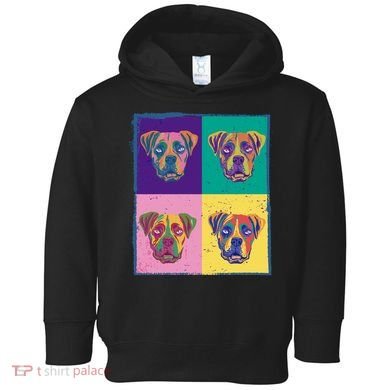 Colorful Boxer Dogs Toddler Hoodie