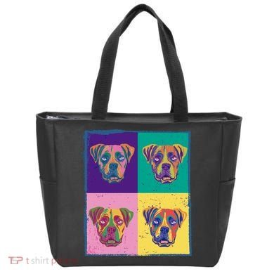 Colorful Boxer Dogs Tote Bag