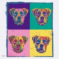 Colorful Boxer Dogs T-Shirt thumb 7