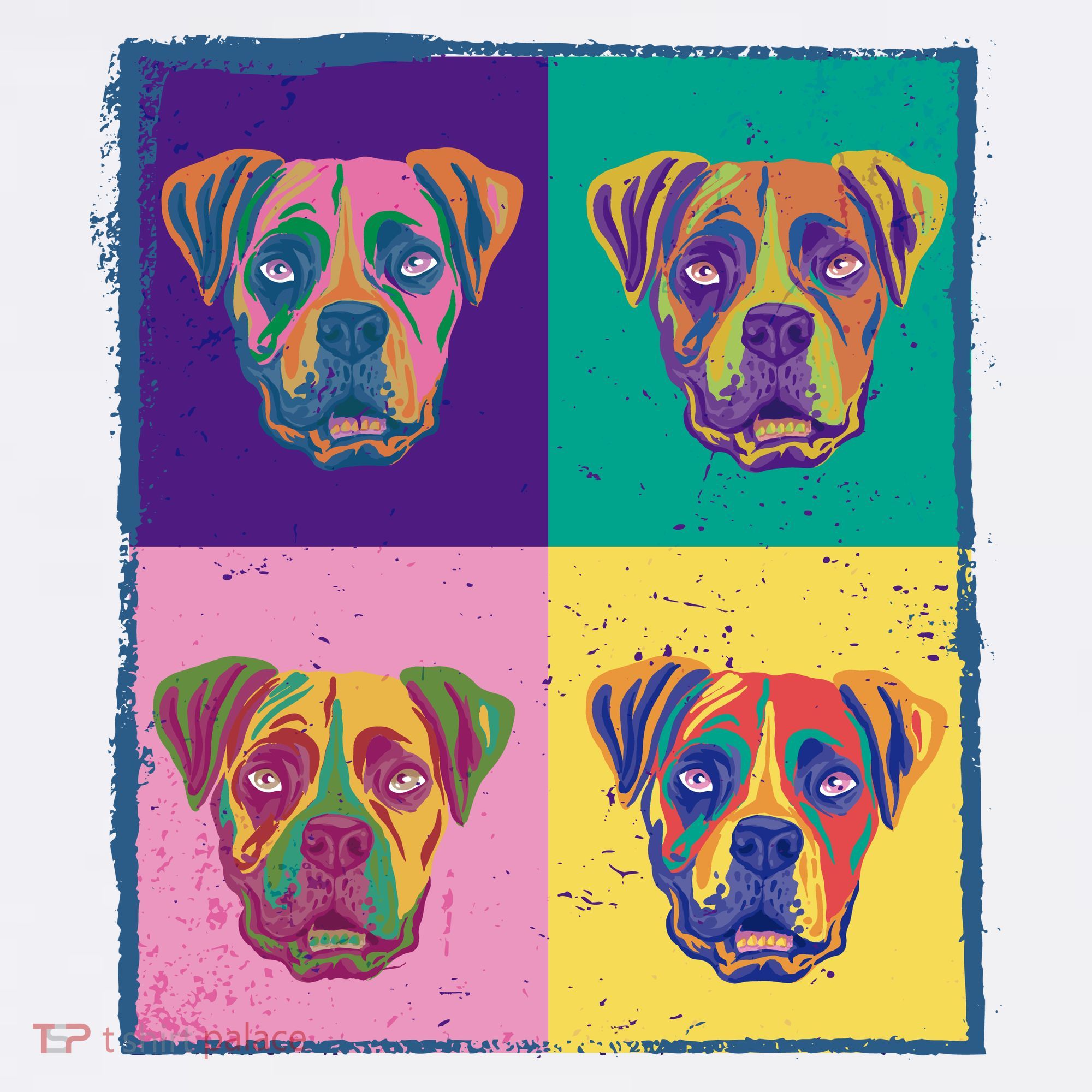 Colorful Boxer Dogs T-Shirt