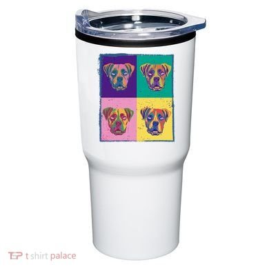 Colorful Boxer Dogs Tumbler
