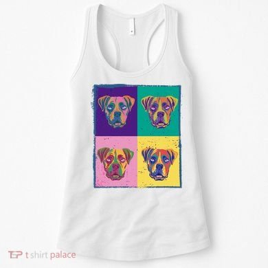 Colorful Boxer Dogs Women's Tank Top