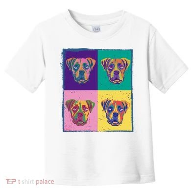 Colorful Boxer Dogs Toddler T-Shirt