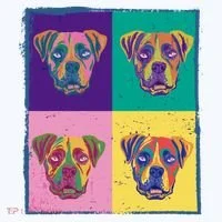 Colorful Boxer Dogs Kids Long Sleeve Shirt thumb 2