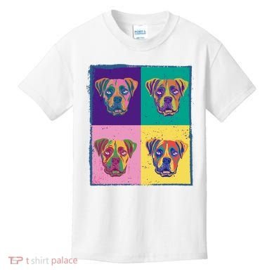 Colorful Boxer Dogs Kids T-Shirt