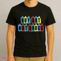 Colorful Buy Art Not Drugs Logo T-Shirt thumb 3