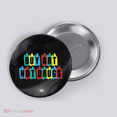 Colorful Buy Art Not Drugs Logo Button