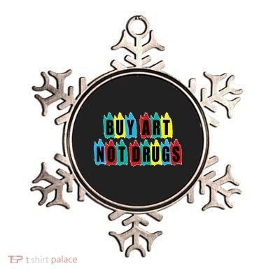 Colorful Buy Art Not Drugs Logo Ornament