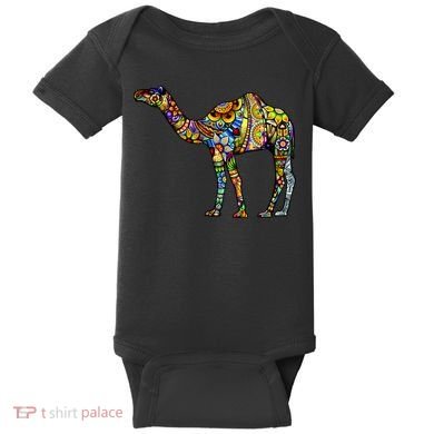 Colorful Camel Baby Bodysuit