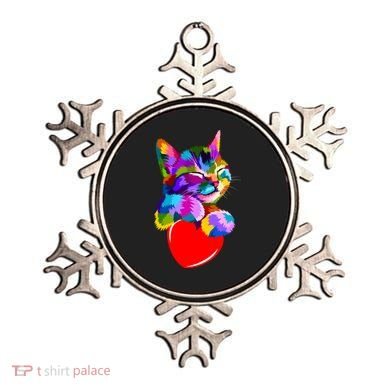 Colorful Cat Full Of Love Kitten Lovers  Ornament