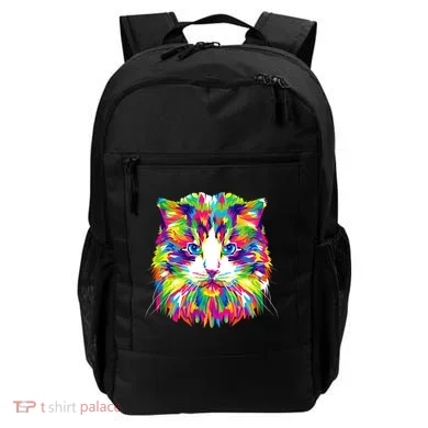 Colorful Cat Pattern Backpack