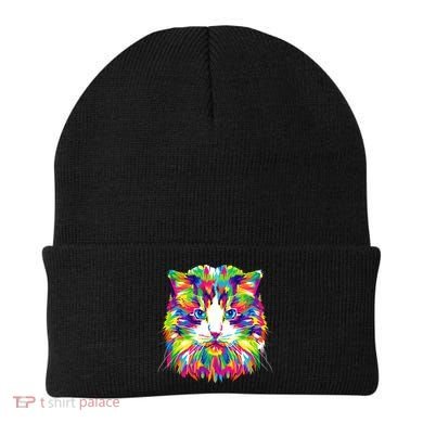 Colorful Cat Pattern Beanie