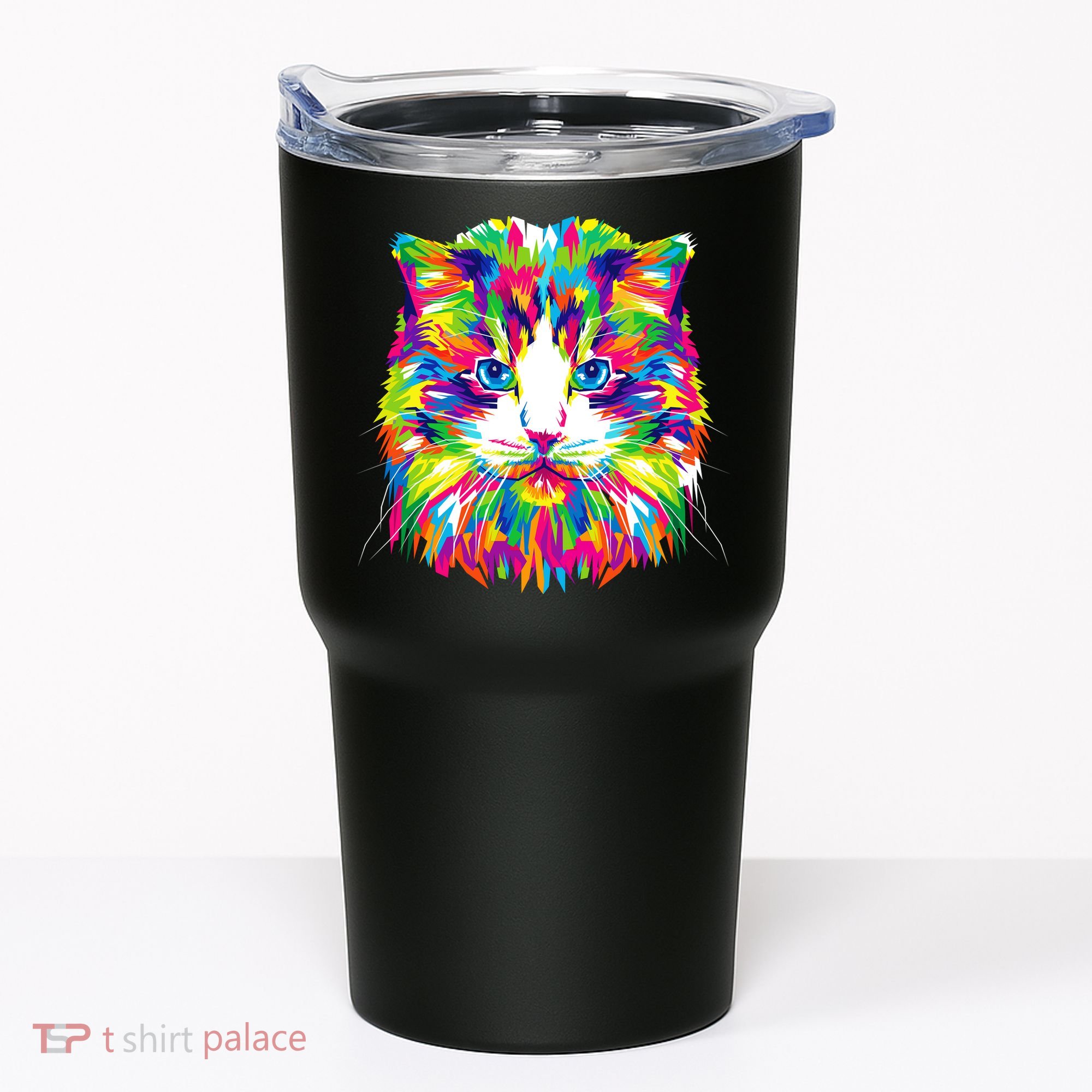 Colorful Cat Pattern Tumbler