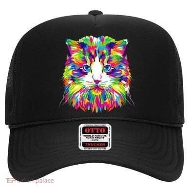 Colorful Cat Pattern Hat