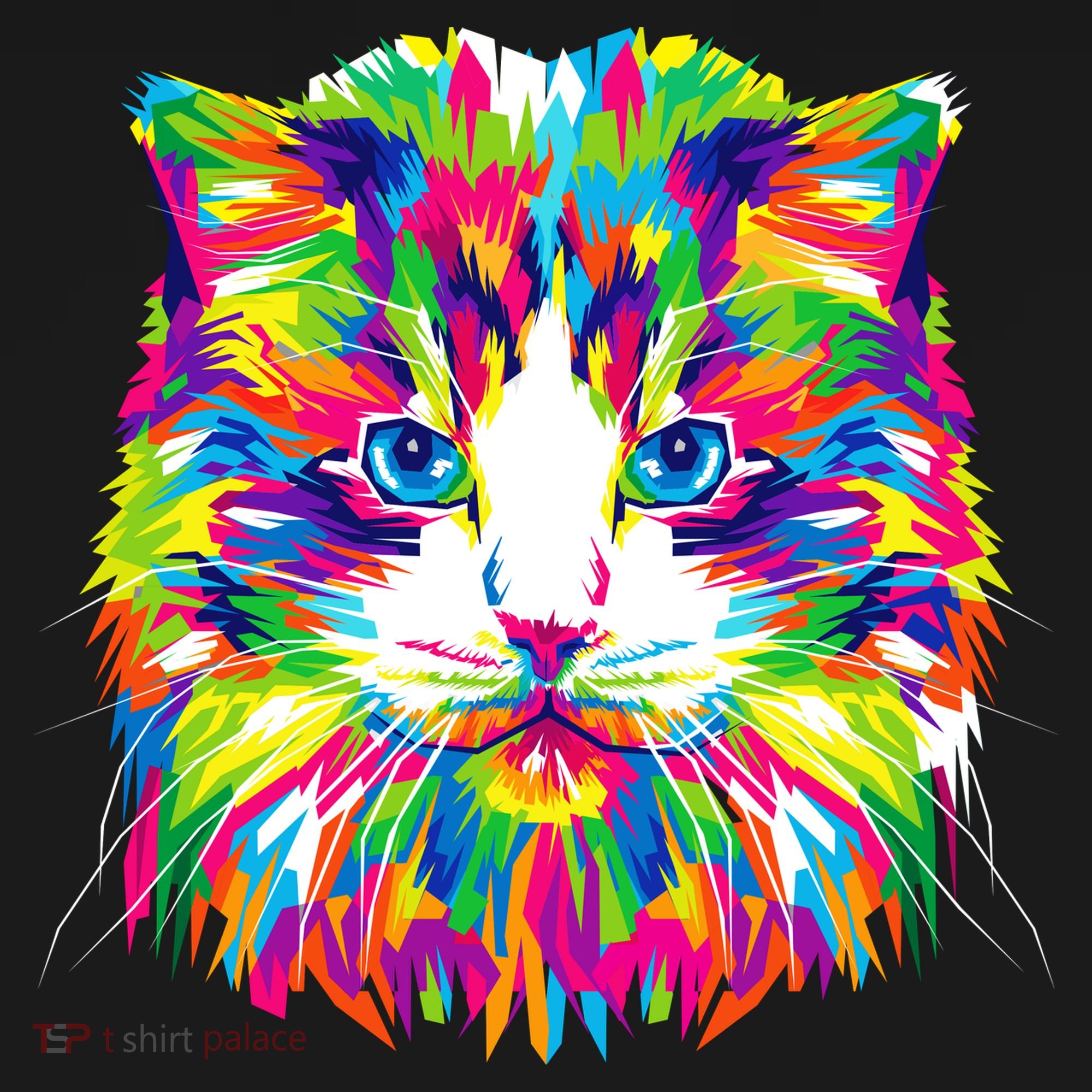 Colorful Cat Pattern Toddler T-Shirt