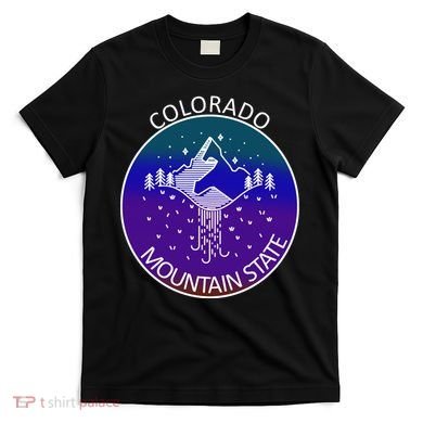 Colorful Colorado Mountain State Logo T-Shirt