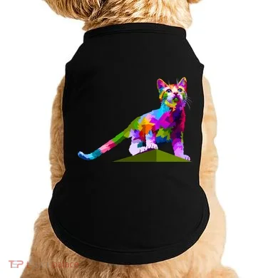 Colorful Curious Kitten Doggie Tank