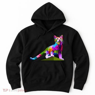 Colorful Curious Kitten Hoodie