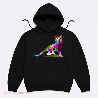 Colorful Curious Kitten Hoodie
