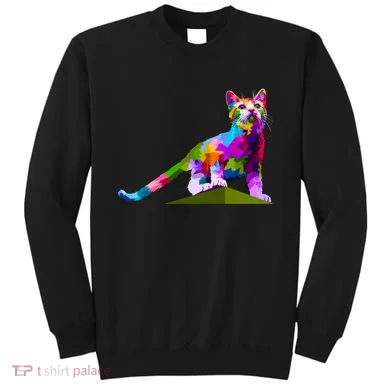 Colorful Curious Kitten Sweatshirt